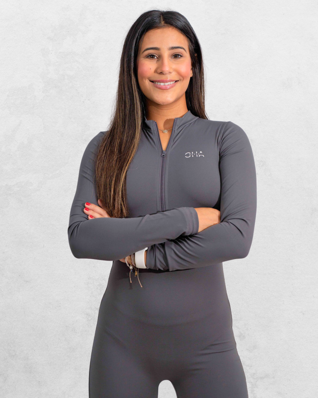 Force Bodysuits long sleeve v neck (YSKF-6649)