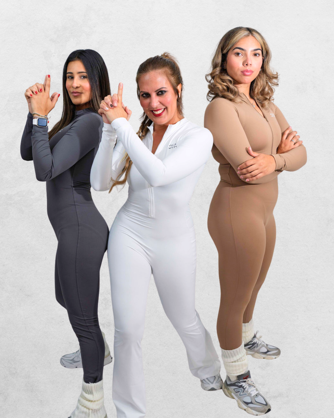 Force Bodysuits long sleeve v neck (YSKF-6649)