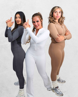 Force Bodysuits long sleeve v neck (YSKF-6649)