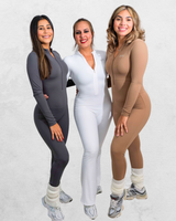 Force Bodysuits long sleeve v neck (YSKF-6649)