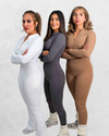 Force Bodysuits long sleeve v neck (YSKF-6649)